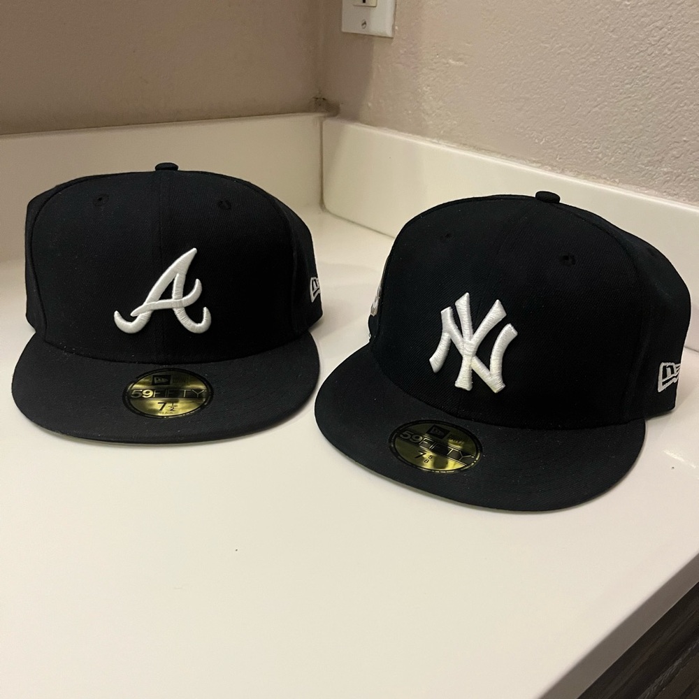 2 Navy blue New Era Caps different sizes